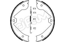 Sada brzdových čelistí, parkovací brzda CIFAM 153-244K