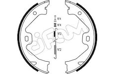 Sada brzdových čelistí, parkovací brzda CIFAM 153-369K