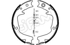 Sada brzdových čelistí, parkovací brzda CIFAM 153-387K