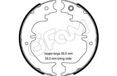 Sada brzdových čelistí, parkovací brzda CIFAM 153-524