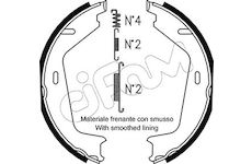 Sada brzdových čelistí, parkovací brzda CIFAM 153-530K