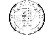 Sada brzdových čelistí, parkovací brzda CIFAM 153-538K