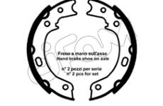 Sada brzdových čelistí, parkovací brzda CIFAM 153-692