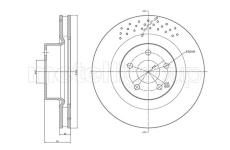 Brzdový kotouč CIFAM 800-1625FC