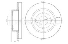 Brzdový kotouč CIFAM 800-348