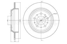 Brzdový kotouč CIFAM 800-629C