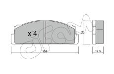 Sada brzdových destiček, kotoučová brzda CIFAM 822-001-0