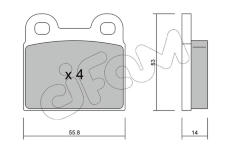 Sada brzdových destiček, kotoučová brzda CIFAM 822-002-0