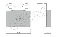 Sada brzdových platničiek kotúčovej brzdy CIFAM 822-002-1