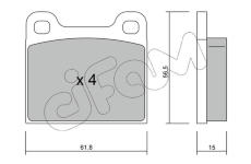 Sada brzdových platničiek kotúčovej brzdy CIFAM 822-003-0
