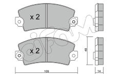 Sada brzdových destiček, kotoučová brzda CIFAM 822-005-1