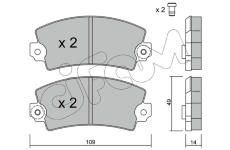 Sada brzdových destiček, kotoučová brzda CIFAM 822-005-5