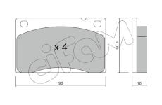 Sada brzdových platničiek kotúčovej brzdy CIFAM 822-006-0