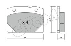 Sada brzdových destiček, kotoučová brzda CIFAM 822-007-0