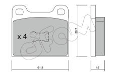 Sada brzdových platničiek kotúčovej brzdy CIFAM 822-010-0