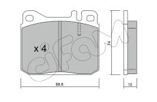 Sada brzdových destiček, kotoučová brzda CIFAM 822-011-0