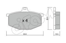 Sada brzdových platničiek kotúčovej brzdy CIFAM 822-012-0