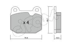 Sada brzdových platničiek kotúčovej brzdy CIFAM 822-013-1