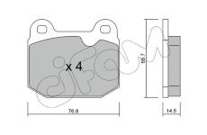 Sada brzdových platničiek kotúčovej brzdy CIFAM 822-013-3