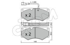 Sada brzdových platničiek kotúčovej brzdy CIFAM 822-014-7
