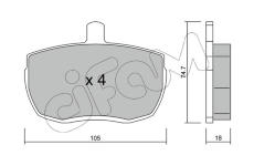 Sada brzdových platničiek kotúčovej brzdy CIFAM 822-016-0