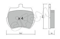 Sada brzdových platničiek kotúčovej brzdy CIFAM 822-019-0