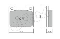 Sada brzdových destiček, kotoučová brzda CIFAM 822-020-0