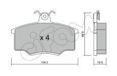 Sada brzdových destiček, kotoučová brzda CIFAM 822-024-0
