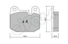 Sada brzdových platničiek kotúčovej brzdy CIFAM 822-027-0