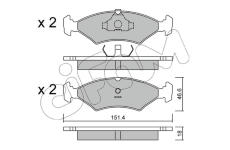 Sada brzdových destiček, kotoučová brzda CIFAM 822-029-0