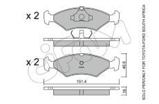 Sada brzdových destiček, kotoučová brzda CIFAM 822-029-2