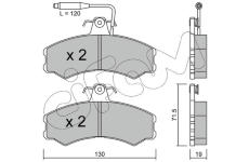 Sada brzdových platničiek kotúčovej brzdy CIFAM 822-031-0