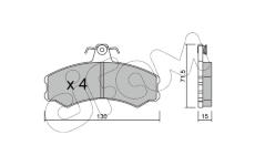 Sada brzdových destiček, kotoučová brzda CIFAM 822-031-1
