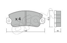 Sada brzdových platničiek kotúčovej brzdy CIFAM 822-033-0