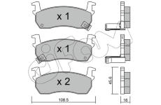 Sada brzdových platničiek kotúčovej brzdy CIFAM 822-034-1