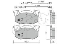 Sada brzdových platničiek kotúčovej brzdy CIFAM 822-036-0