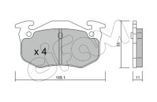 Sada brzdových platničiek kotúčovej brzdy CIFAM 822-038-2