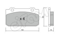Sada brzdových destiček, kotoučová brzda CIFAM 822-040-0