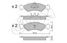 Sada brzdových platničiek kotúčovej brzdy CIFAM 822-043-0