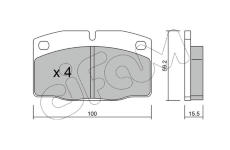 Sada brzdových platničiek kotúčovej brzdy CIFAM 822-044-0