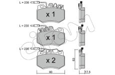 Sada brzdových destiček, kotoučová brzda CIFAM 822-049-0