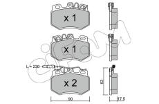 Sada brzdových platničiek kotúčovej brzdy CIFAM 822-049-1