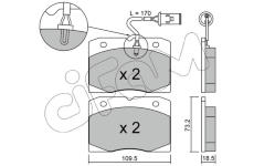 Sada brzdových destiček, kotoučová brzda CIFAM 822-051-2