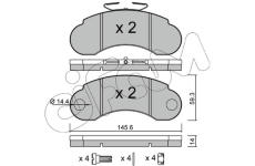 Sada brzdových platničiek kotúčovej brzdy CIFAM 822-055-1