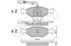 Sada brzdových destiček, kotoučová brzda CIFAM 822-057-0