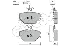 Sada brzdových destiček, kotoučová brzda CIFAM 822-059-0