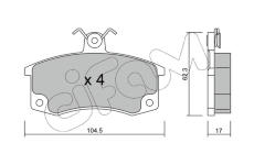 Sada brzdových destiček, kotoučová brzda CIFAM 822-062-0