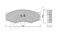 Sada brzdových platničiek kotúčovej brzdy CIFAM 822-066-0