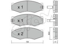 Sada brzdových destiček, kotoučová brzda CIFAM 822-066-1