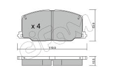Sada brzdových platničiek kotúčovej brzdy CIFAM 822-067-0